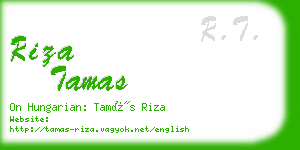 riza tamas business card